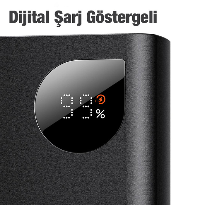 Baseus  Adaman 30W Pd Dijital Göstergeli 20000Mah Hizli Şarj Metal