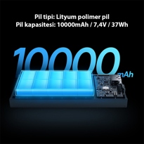Baseus  Adaman2 Digital Display 10000Mah 30W Powerbank Taşinabilir