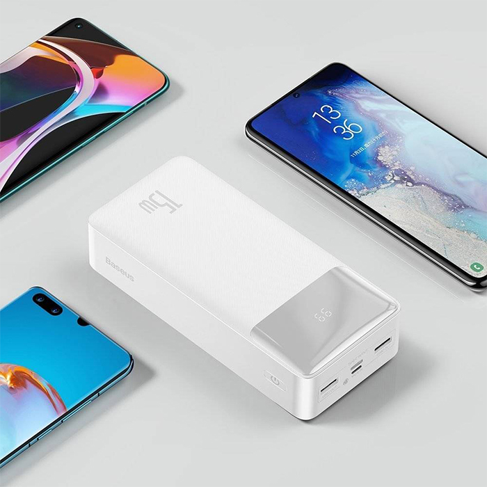 Baseus  Bipow 15W Hizli Şarj 30000 Mah Led Göstergeli Powerbank