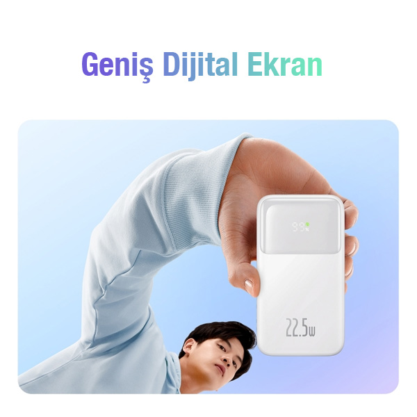 Baseus  Comet Series 10000Mah 22.5W Hizli Şarj Dijital Göstergeli 