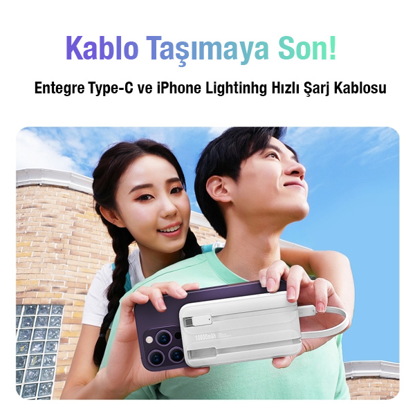 Baseus  Comet Series 10000Mah 22.5W Hizli Şarj Dijital Göstergeli 