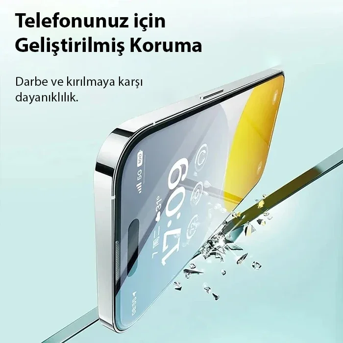 Baseus Crystal iPhone 15 Plus Full Koruma Eye-Protection Tempered Cam Ekran Koruyucu-1852