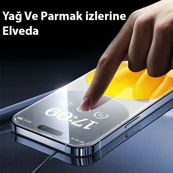 Baseus Crystalline iPhone 15 Pro için Parlama Önleyici Tempered Cam Ekran Koruyucu-1852