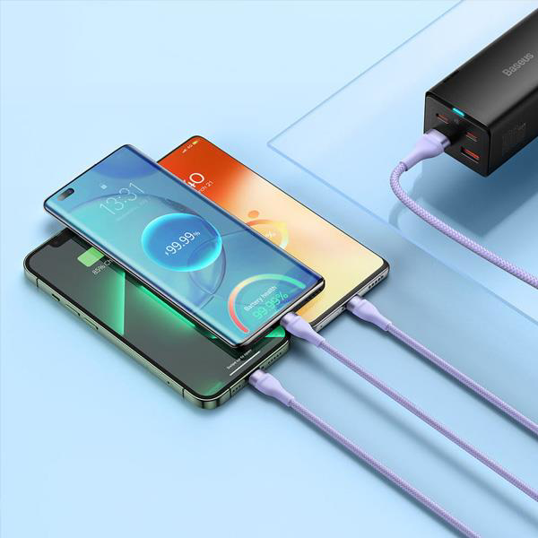 Baseus Flash Series Ⅱ 66W 3in1 iPhone Type-C Hızlı Şarj Kablosu 1