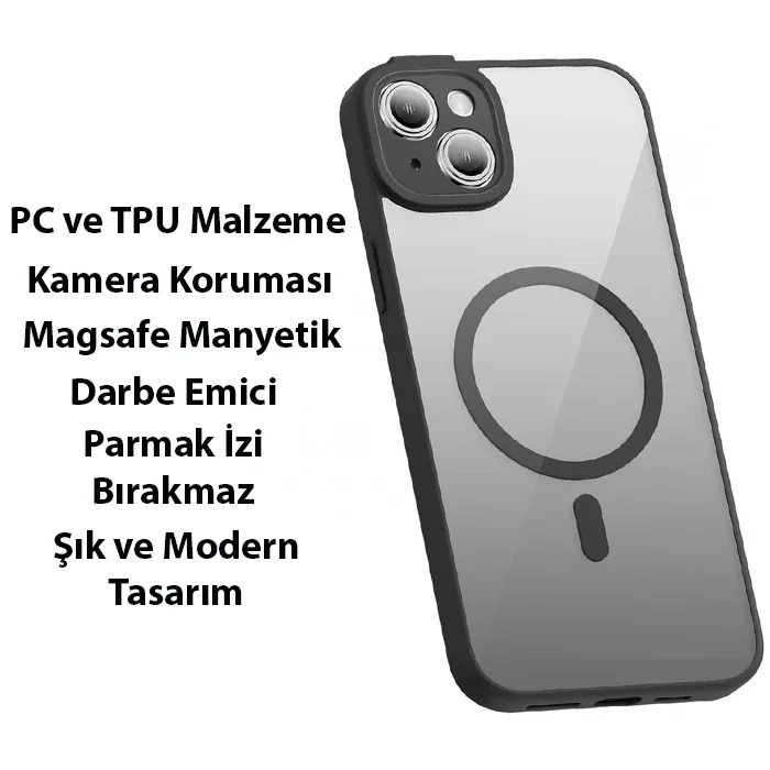 Baseus Frame Series iPhone 14 6.1 Kılıf Seti - Magsafe Kamera Koruyucu + Kırılmaz Cam