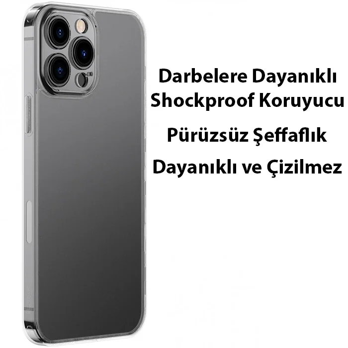 Baseus Frosted Glass iPhone 13 Pro 6.1inch Shockproof Koruyucu Kılıf-1852 Baseus Frosted Glass iPhone 13 Pro 6.1inch Shockproof Koruyucu Kılıf-1852