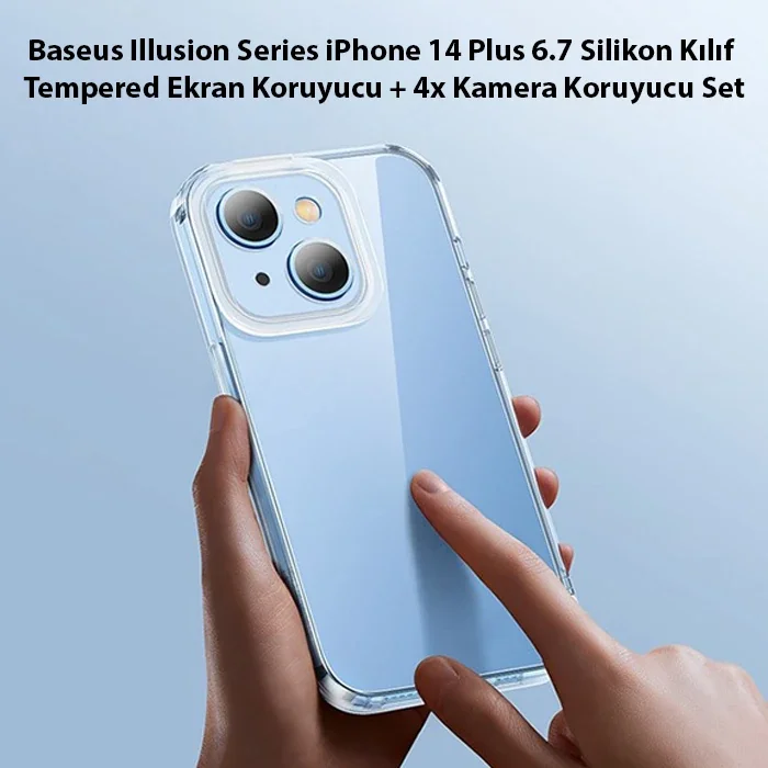 Baseus Illusion Series iPhone 14 Plus 6.7 Silikon Kılıf + Tempered Ekran Koruyucu + 4x Kamera Koruyu-1852 Baseus Illusion Series iPhone 14 Plus 6.7 Silikon Kılıf + Tempered Ekran Koruyucu + 4x Kamera Koruyu-1852 Fiyatı, Yorumları ve Özellikleri
