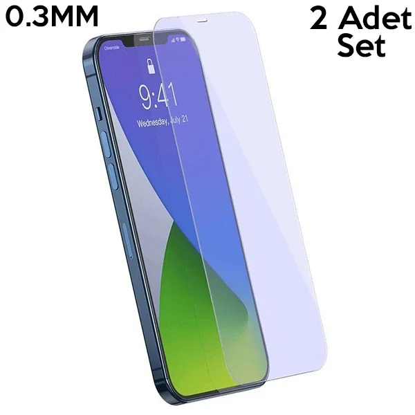Baseus İPhone 12 Mini 5.4 0.3mm Antiblue Light Tempered Cam Ekran Koruyucu 2Adet-1852 Baseus İPhone 12 Mini 5.4 0.3mm Antiblue Light Tempered Cam Ekran Koruyucu 2Adet-1852