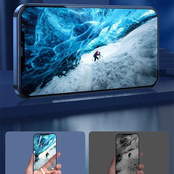 Baseus İPhone 12 Pro Max 6.7 Ekran Koruyucu 0.3MM Full Anti Blue Light Tempered Cam Ekran Koruyucu 2-1852