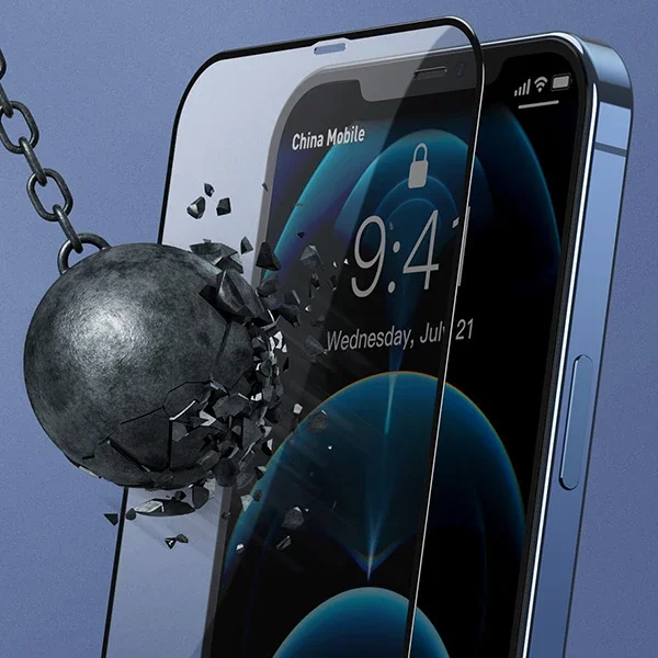 Baseus İPhone 12 Pro Max 6.7 Ekran Koruyucu 0.3MM Full Anti Blue Light Tempered Cam Ekran Koruyucu 2-1852