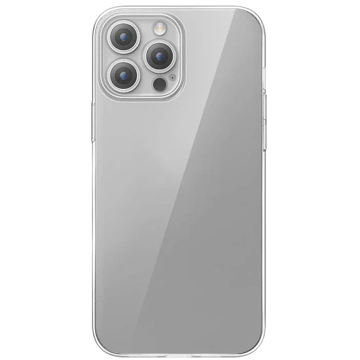Baseus iPhone 15 Pro Max Schott Serisi Şeffaf Silikon Kılıf + Tempered Ekran Koruyucu Set-1852