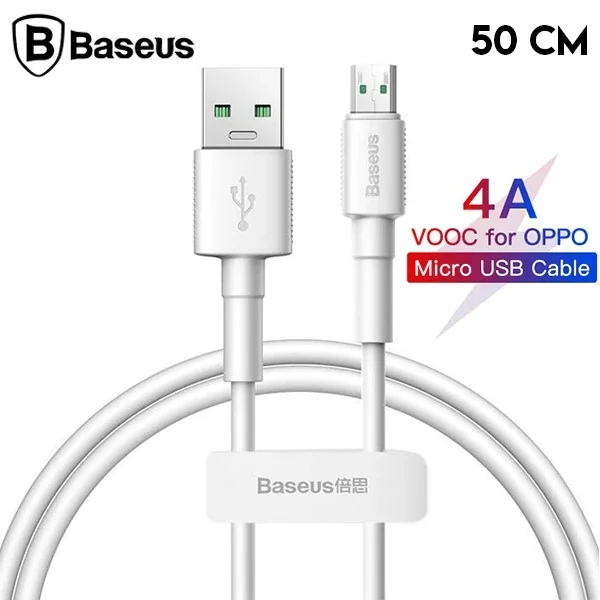 Baseus Mini White Micro USB 4A OPPO VIVO Dash Usb Şarj Kablosu 0.5cm-1852