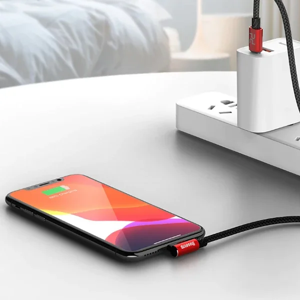 Baseus MVP Dirsek Tipi Type-C to iPhone PD 18W Hızlı Şarj Kablosu 1m - iPhone Şarj ve Veri Transferi