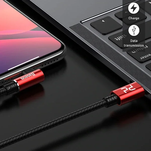 Baseus MVP Elbow Type-C to iPhone PD 18W Hızlı Şarj Usb Kablo 1metre-1852 Baseus MVP Elbow Type-C to iPhone PD 18W Hızlı Şarj Usb Kablo 1metre-1852