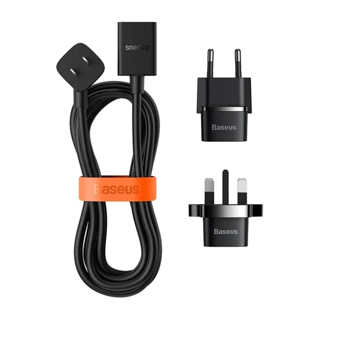 BASEUS PowerCombo Mini Power Strip 1AC 10 m Güç Kablosu /EU + UK Fiş Adaptörleri Dahil-1852