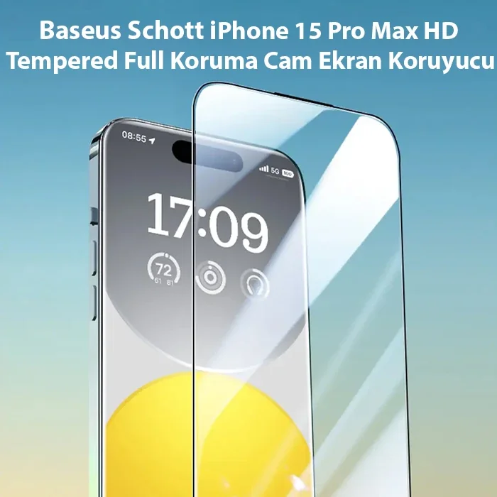 Baseus Schott iPhone 15 Pro Max HD Tempered Full Koruma Cam Ekran Koruyucu-1852 Baseus Schott iPhone 15 Pro Max HD Tempered Full Koruma Cam Ekran Koruyucu-1852