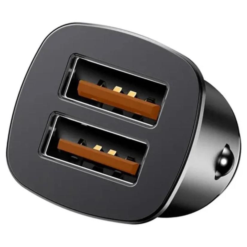 Baseus Square Metal 30W QC3.0 Dual Hızlı Araç Şarjı Baseus Square Metal 30W QC3.0 Dual Hızlı Araç Şarjı