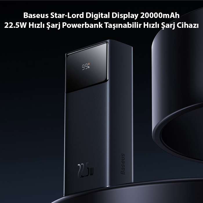 Baseus  Star-Lord Digital Display 20000Mah 22.5W Hizli Şarj Powerb