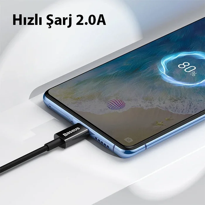 Baseus Superior Series USB to Mikro Hızlı Şarj ve Data Kablosu 2A 1m-1852 Baseus Superior Series USB to Mikro Hızlı Şarj ve Data Kablosu 2A 1m-1852