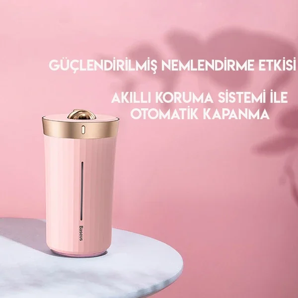 Baseus Whale Araç ve Ev Ultrasonik Hava Nemlendirici Gece Lambası-1852