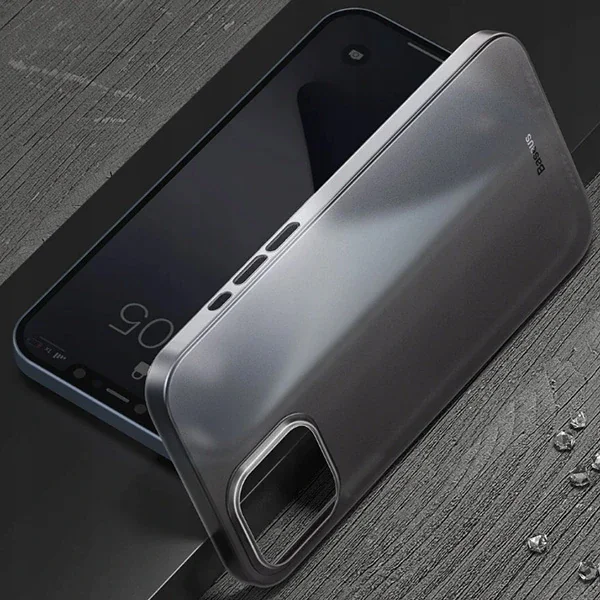 Baseus Wing Case İPhone 12 6.1 Kılıf Ultra İnce Lux Mat Şeffaf Kılıf-1852