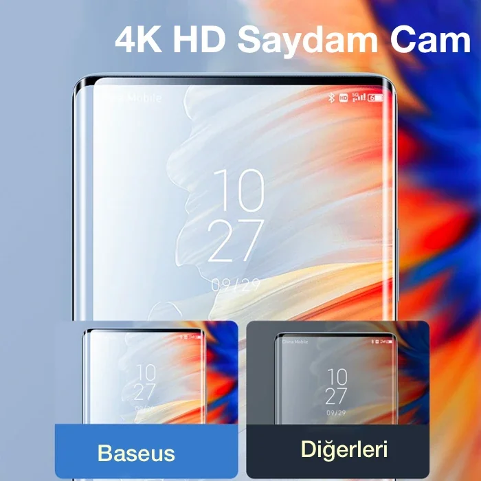 Baseus Xiaomi Mi Mix 4 0.25mm Kavisli Full Cam Ekran Koruyucu-1852