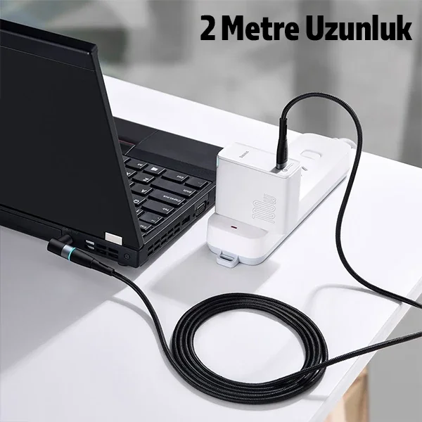 Baseus Zinc Manyetik Type-C to DC Round (79x55mm) Lenovo Laptop Şarj Kablosu 100W 2m-1852 Baseus Zinc Manyetik Type-C to DC Round (79x55mm) Lenovo Laptop Şarj Kablosu 100W 2m-1852
