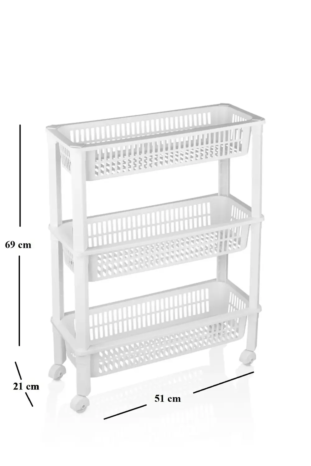 Basic 3 Katlı Düzenleyici 51 x 20,5 x 68,5 Cm Org-76