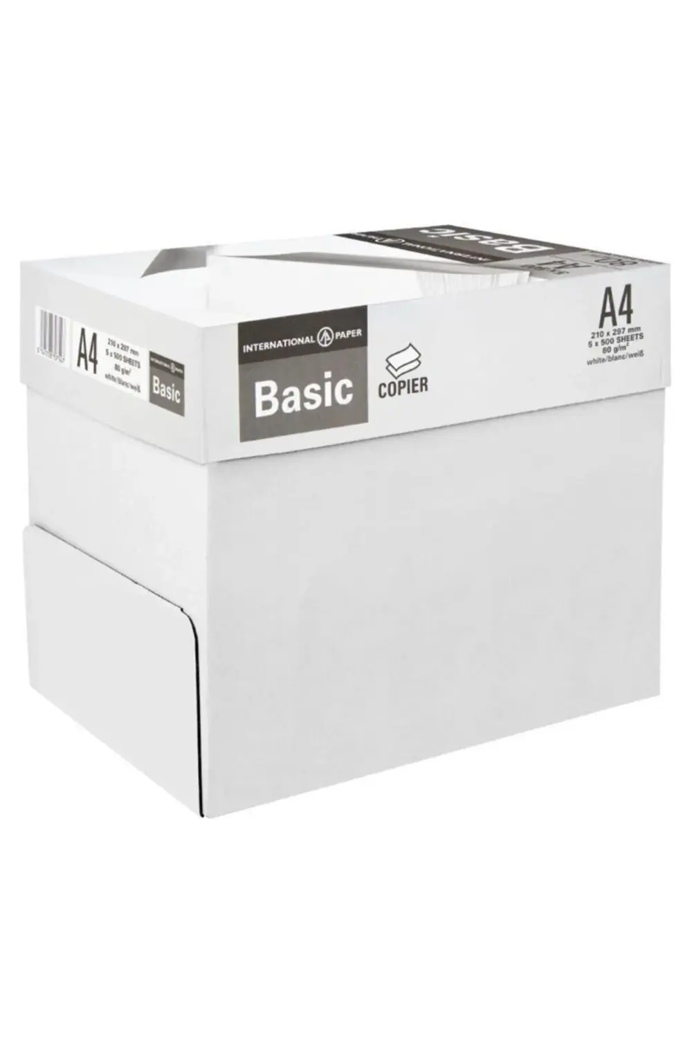 Basic A4 Fotokopi Kağıdı 80gr 1 Koli 5 Paket 2500 Sayfa