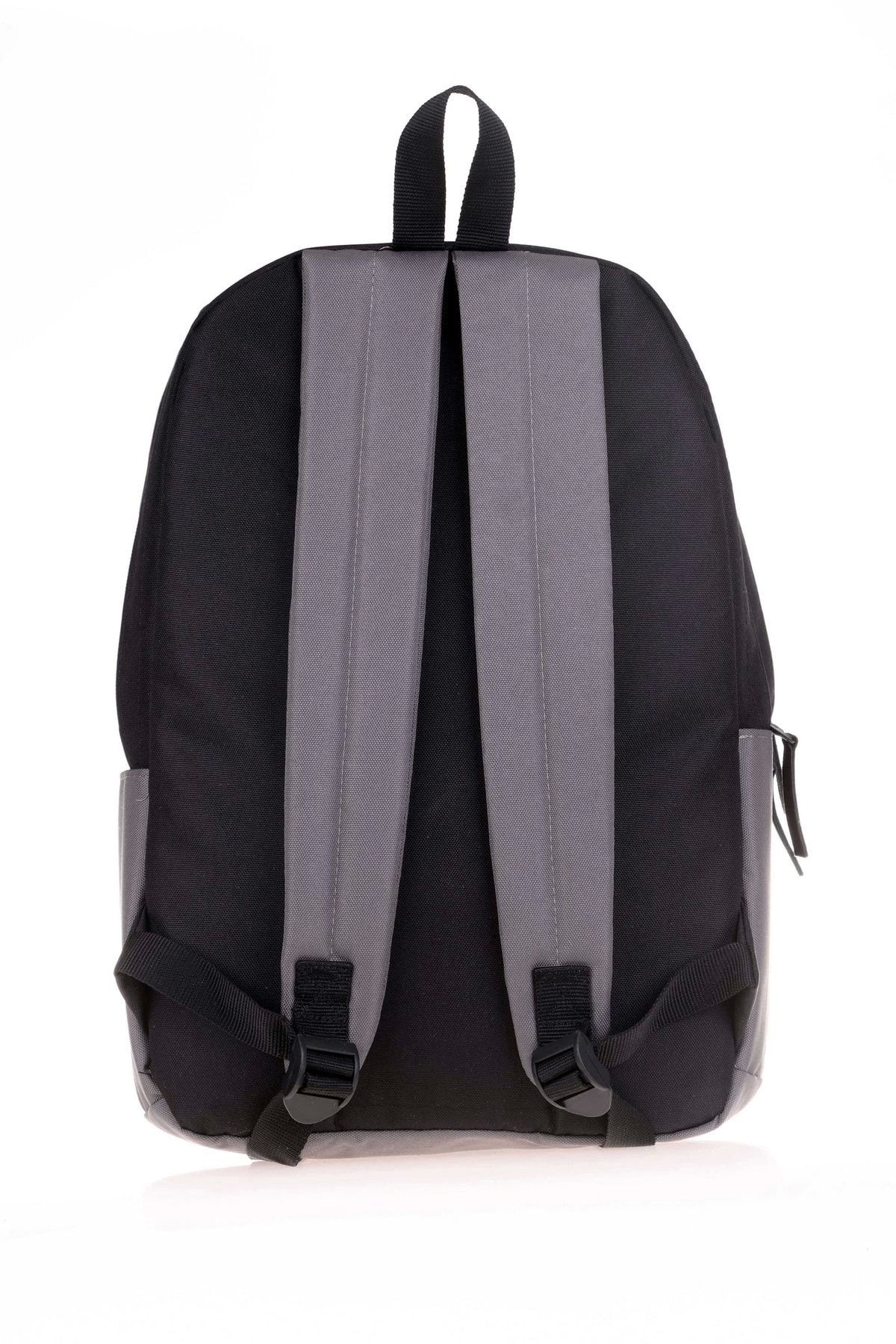 Kaukko Basıc Duble Colors Sırt Çantası ( Gri-Siyah )