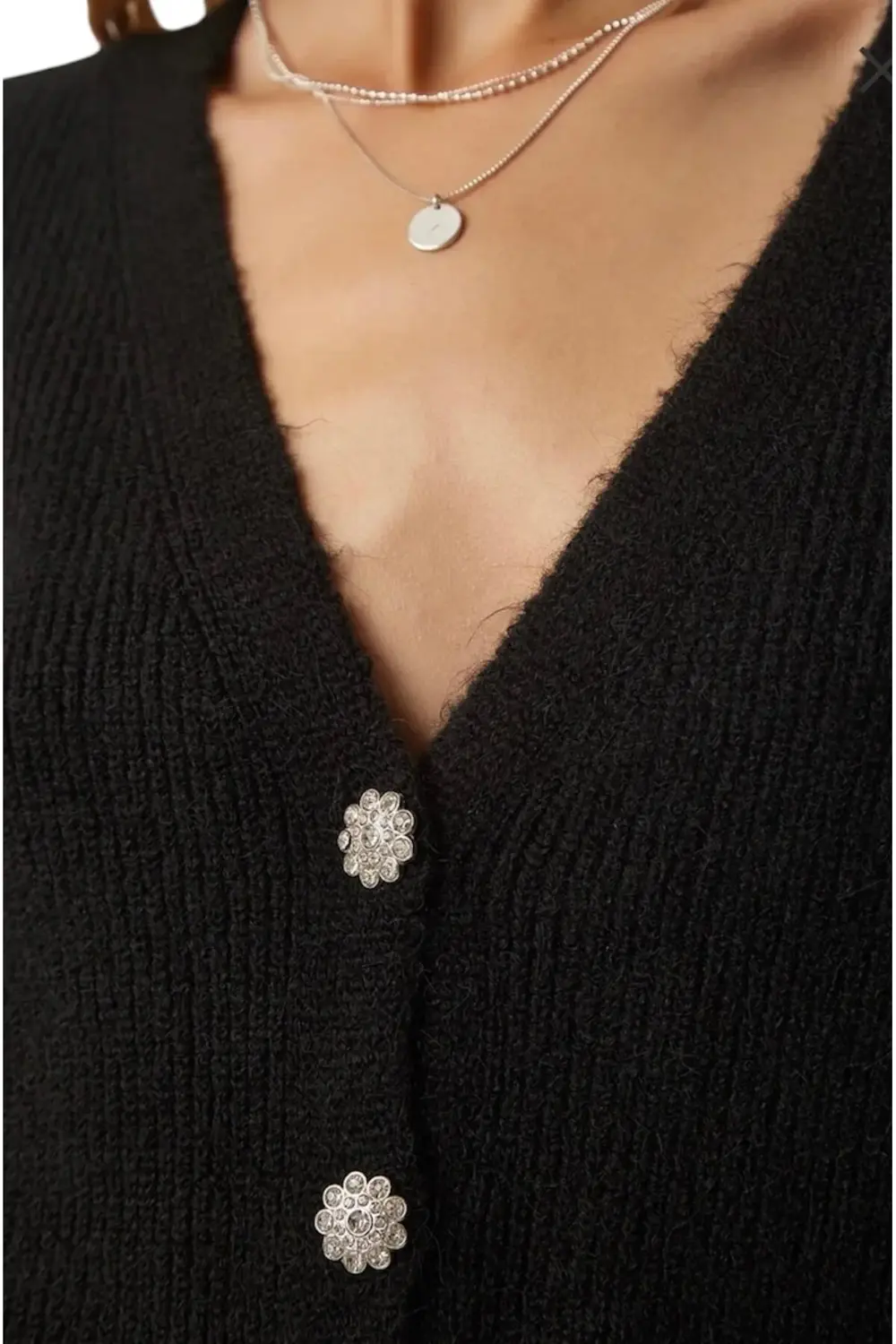 Basic düğme detay Hırka