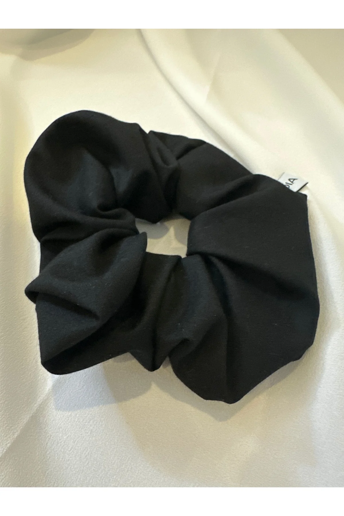 Basic Klasik Çizgili Beyaz ve Siyah 2 Li Scrunchie Lastik Toka