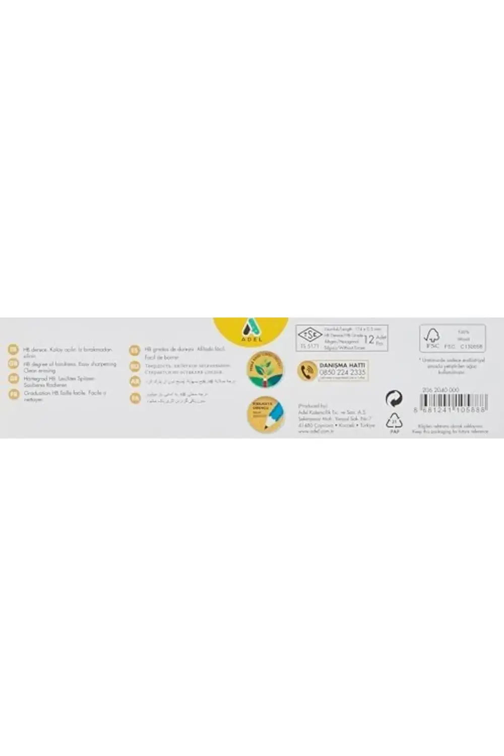 Basic Köşeli Dald. Kurşun K, HB FSC 1185222