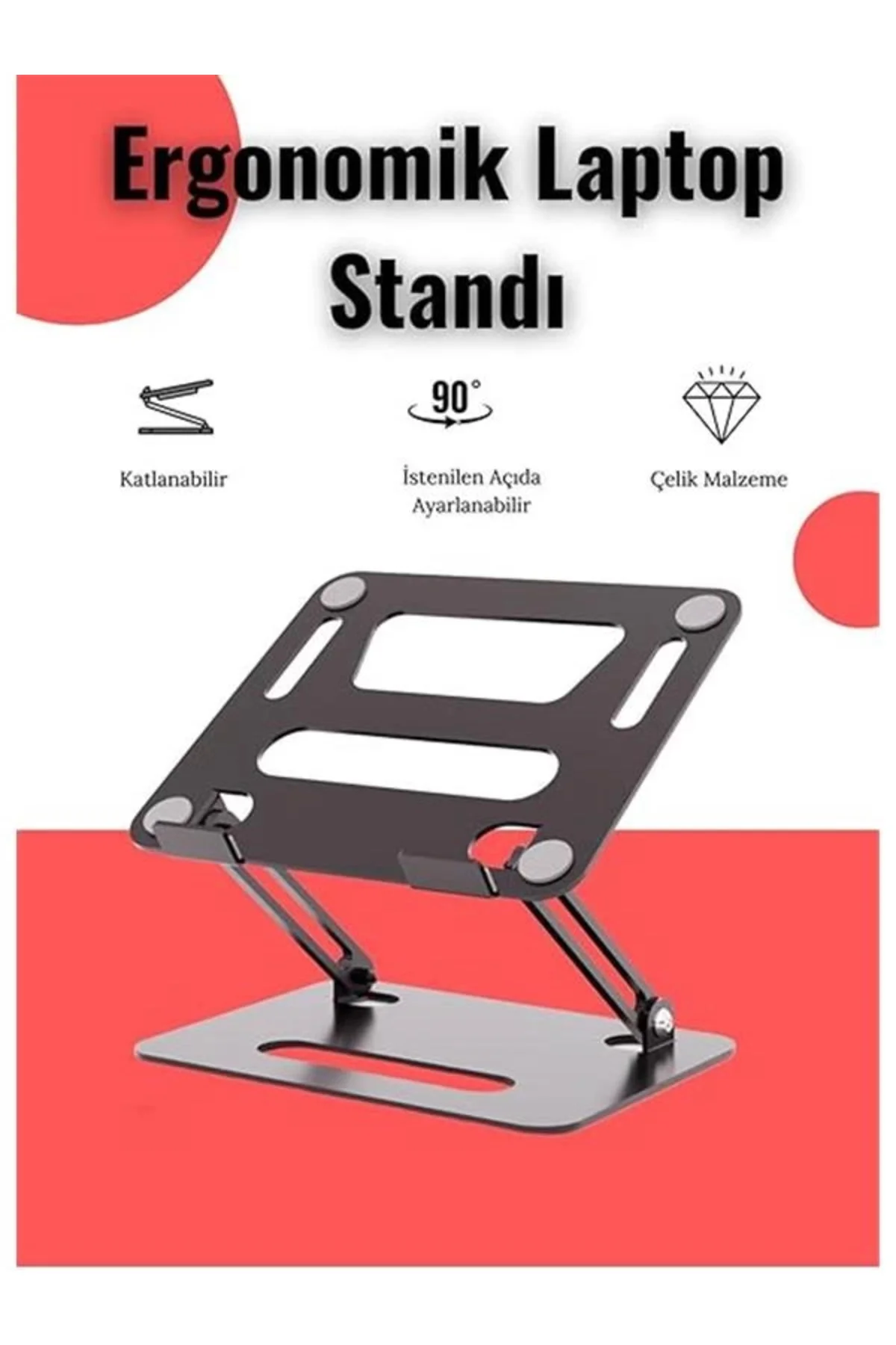 Basic2 Aluminyum Ergonomik Ayarlanabiliir Macbook Notebook Standı
