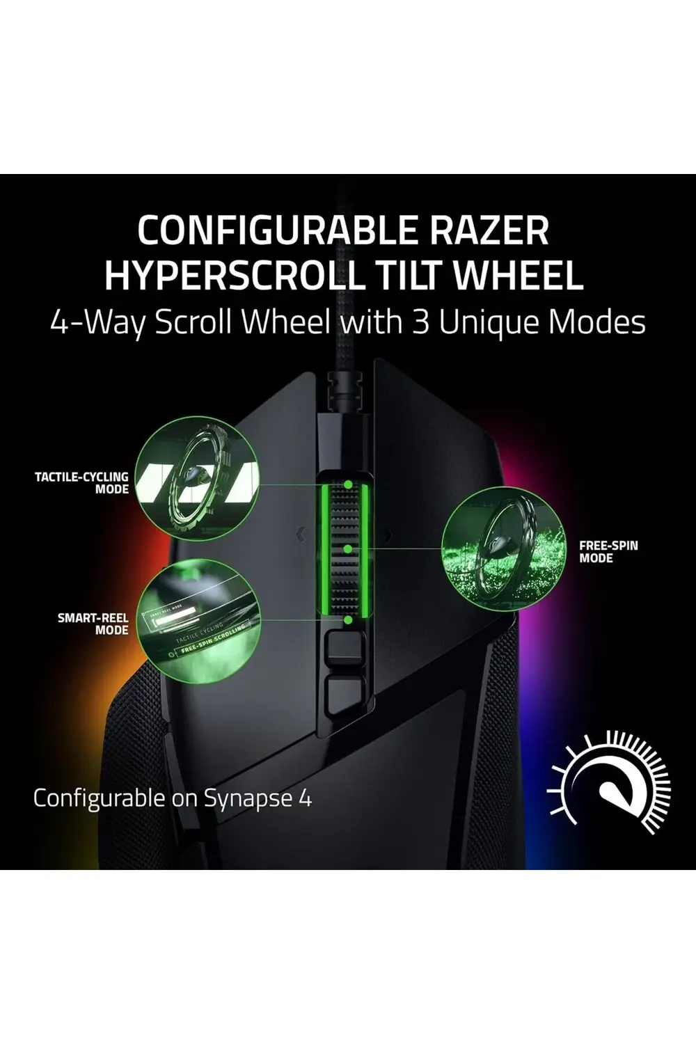 Basilisk V3 35K Kablolu Ergonomik Oyun Faresi HyperScroll Tekerle