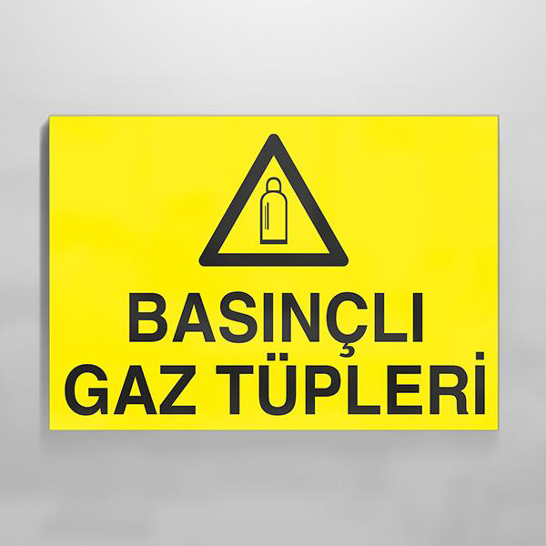 Technopa Basınçlı Gaz Tüpleri Uyarı Levhası
