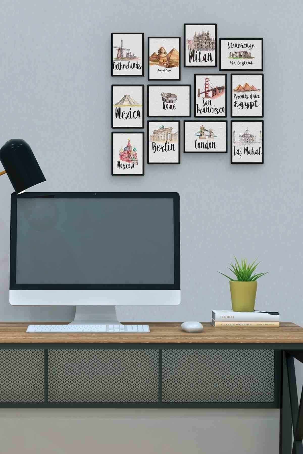 Başkentler 12 Parça Mdf (ahşap) Tablo Ofis Boyu 