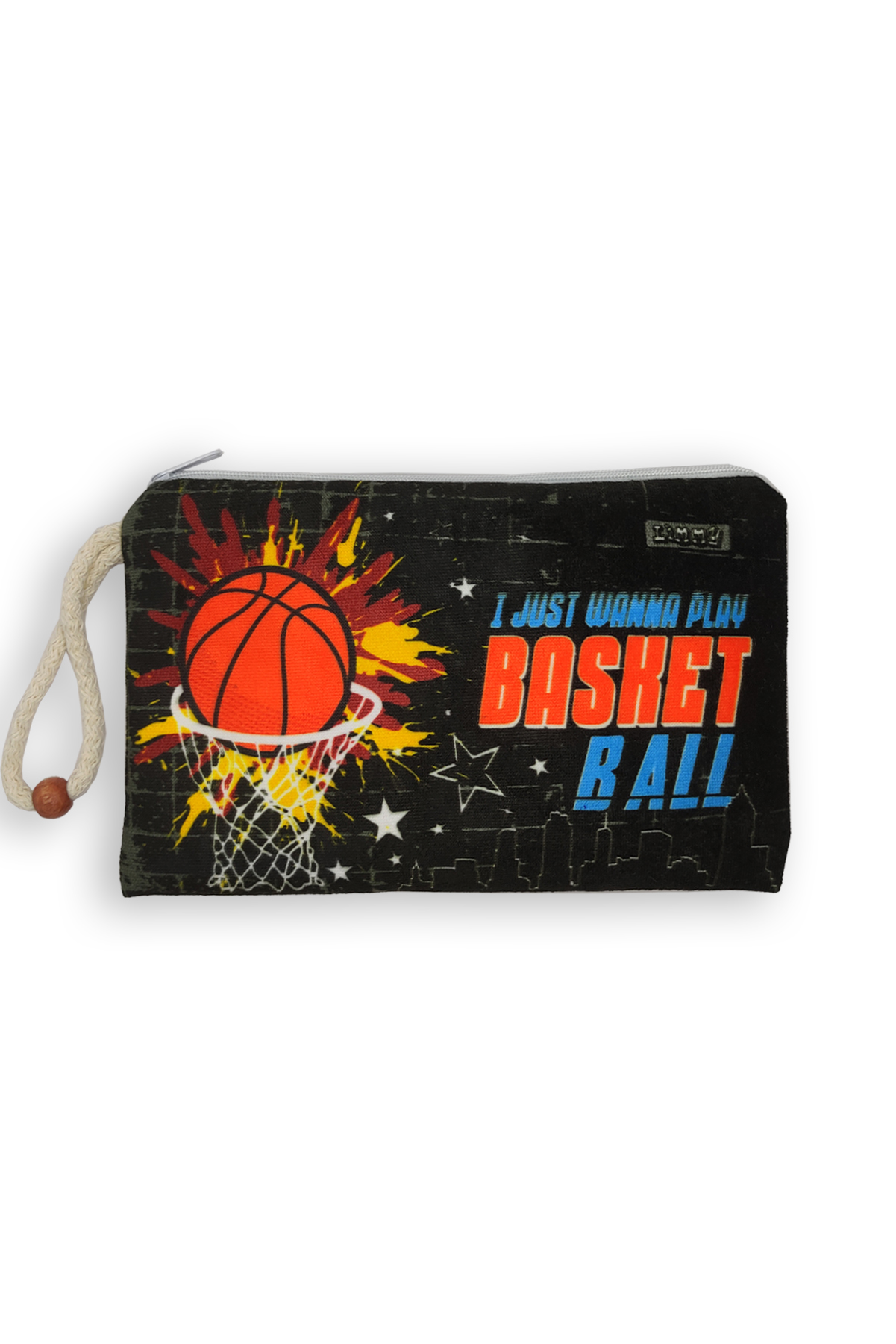 Basketbol Desenli Kalem Kutusu Yıkanabilir Bez Kalemlik