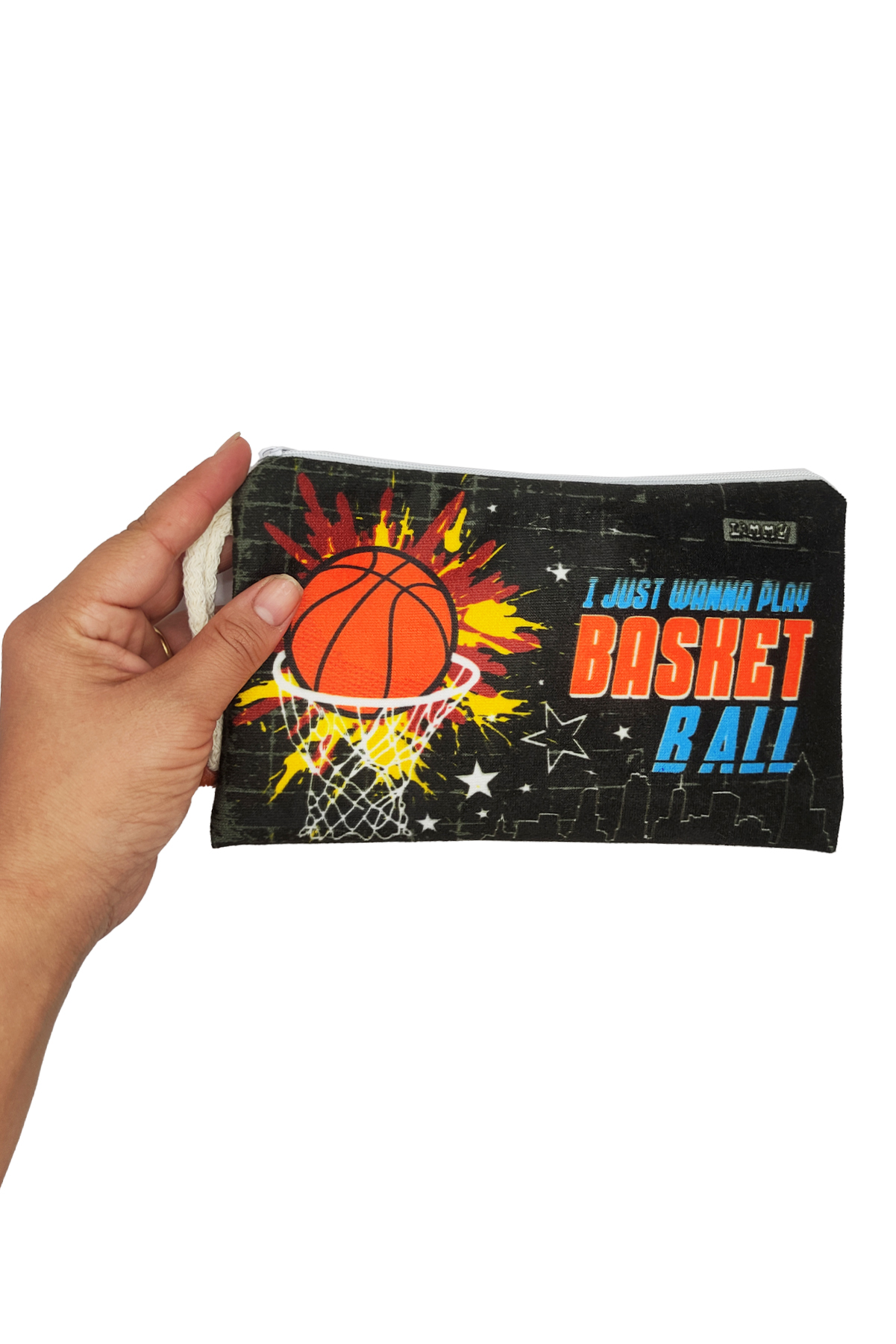 Basketbol Desenli Kalem Kutusu Yıkanabilir Bez Kalemlik