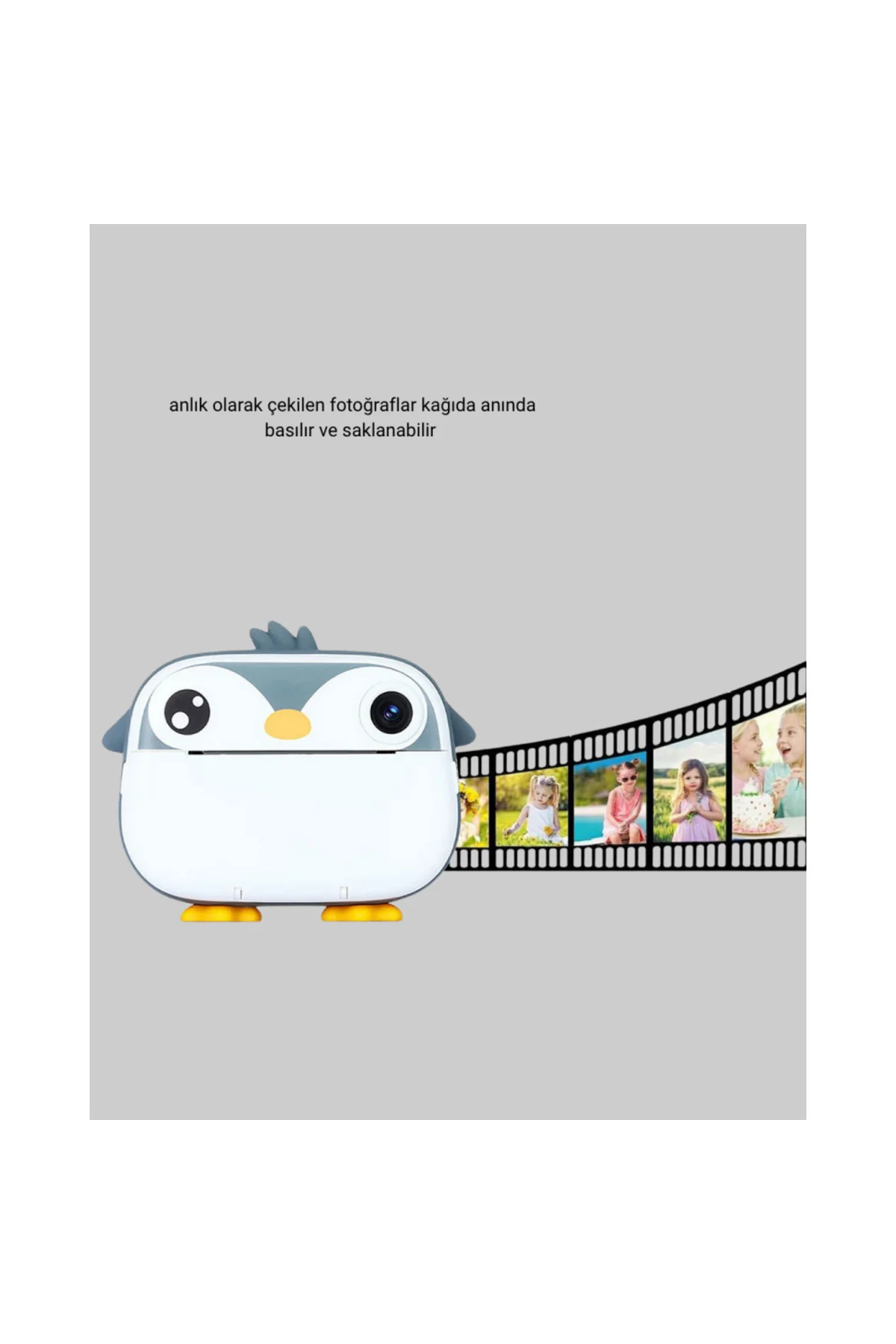 Baskı Çocuk Kamerası Hd Çekim Usb Şarjlı Eğitici Oyuncak