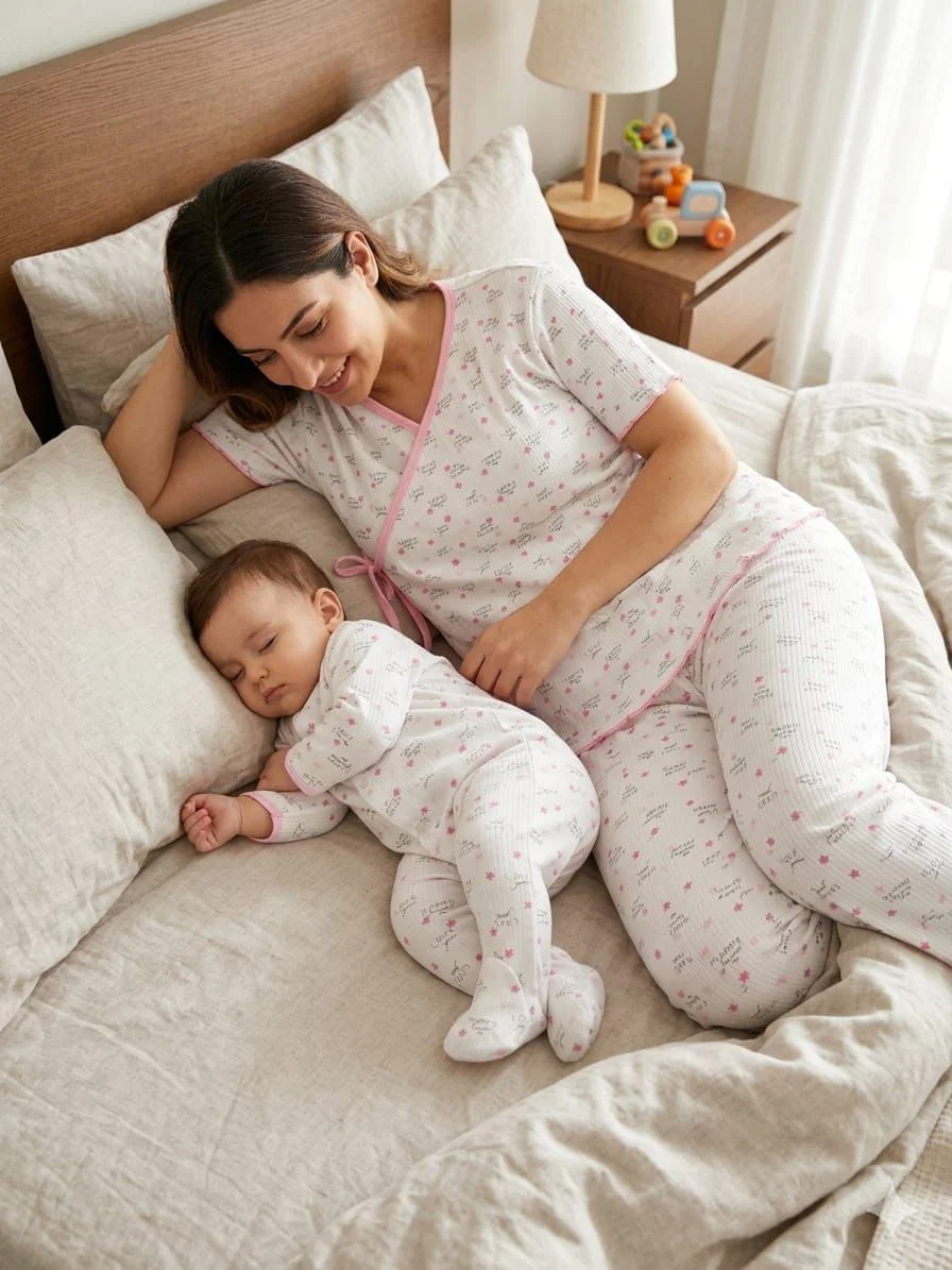 BASKILI ANNE BEBEK LOHUSA SET 3 Ay Kız