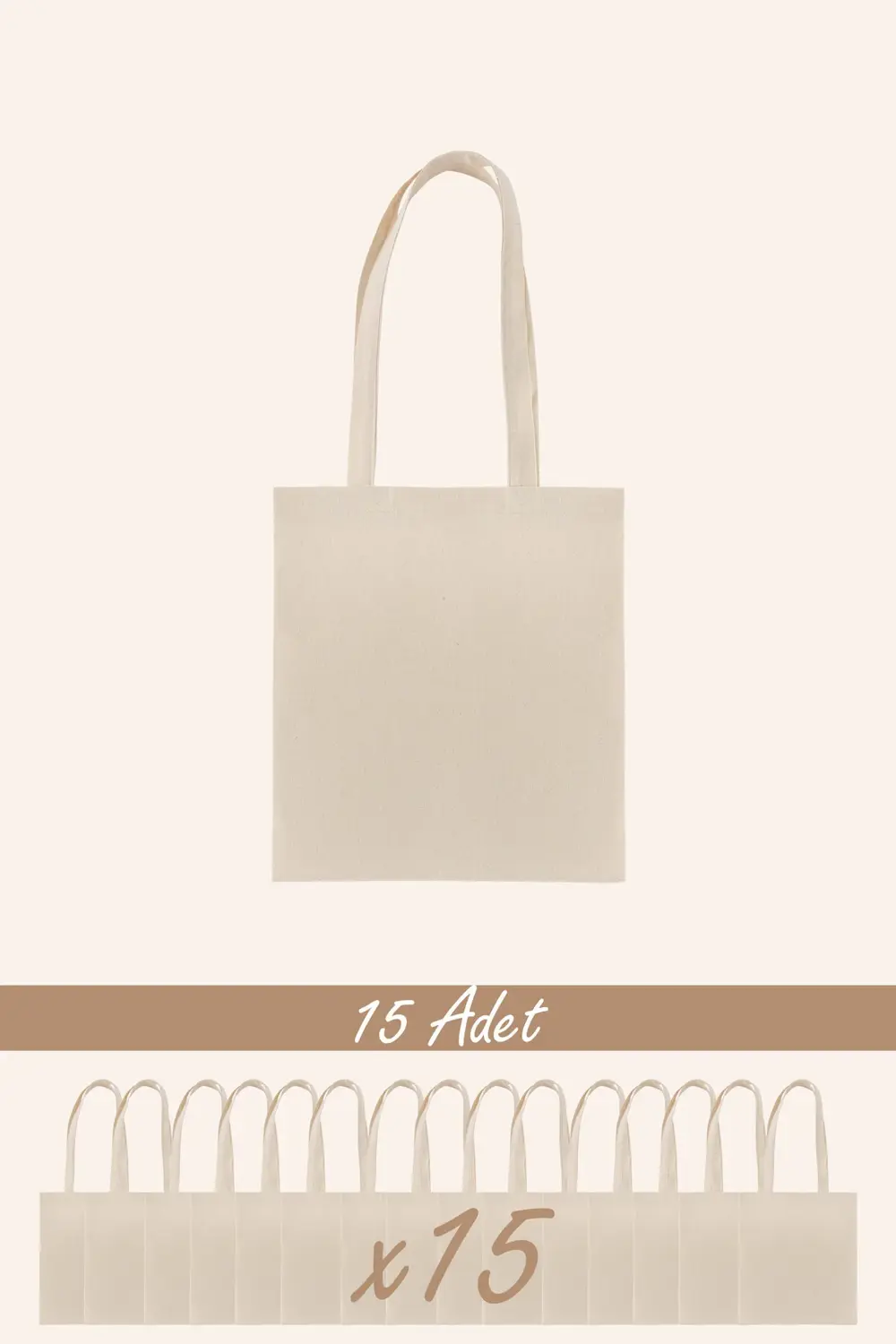 Baskısız Ham Bez Çanta %100 Pamuk | 35x40 Cm | 140 Gr/m² | Doğal