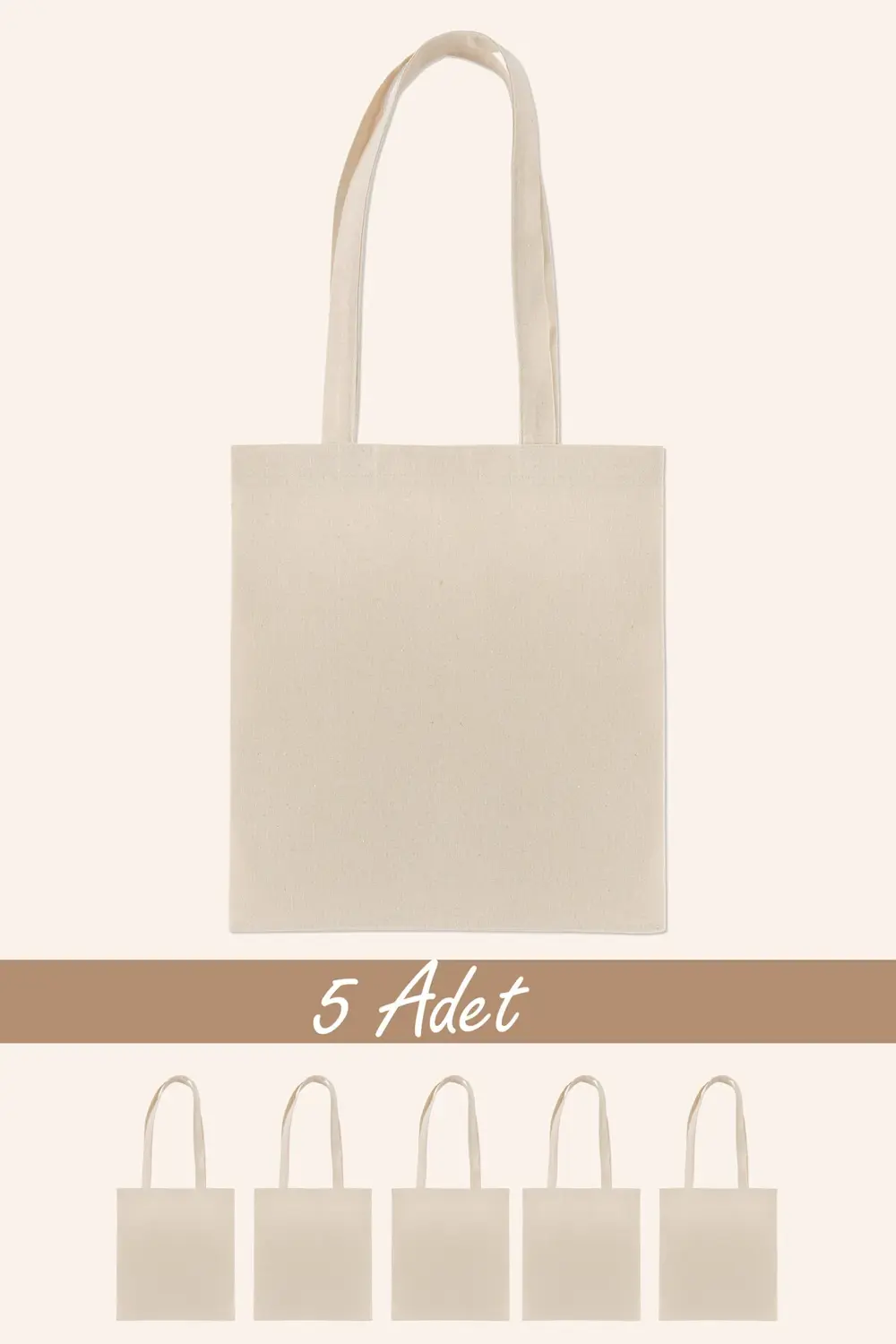 Baskısız Ham Bez Çanta %100 Pamuk | 35x40 Cm | 140 Gr/m² | Doğal
