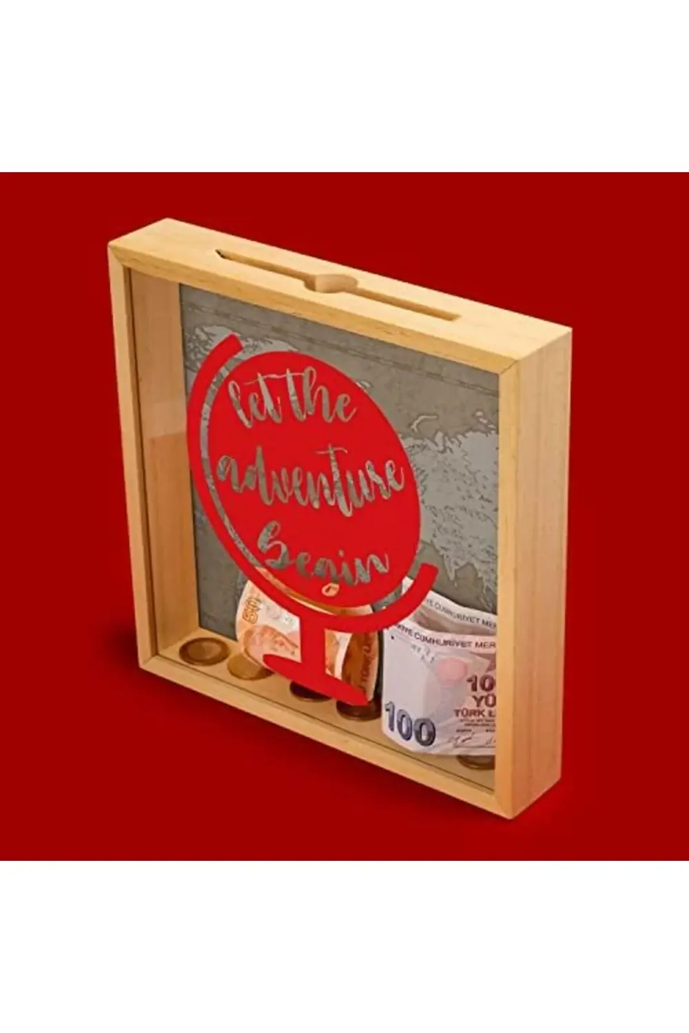 Başlasın Tasarımlı Ahşap Kumbara 1178367