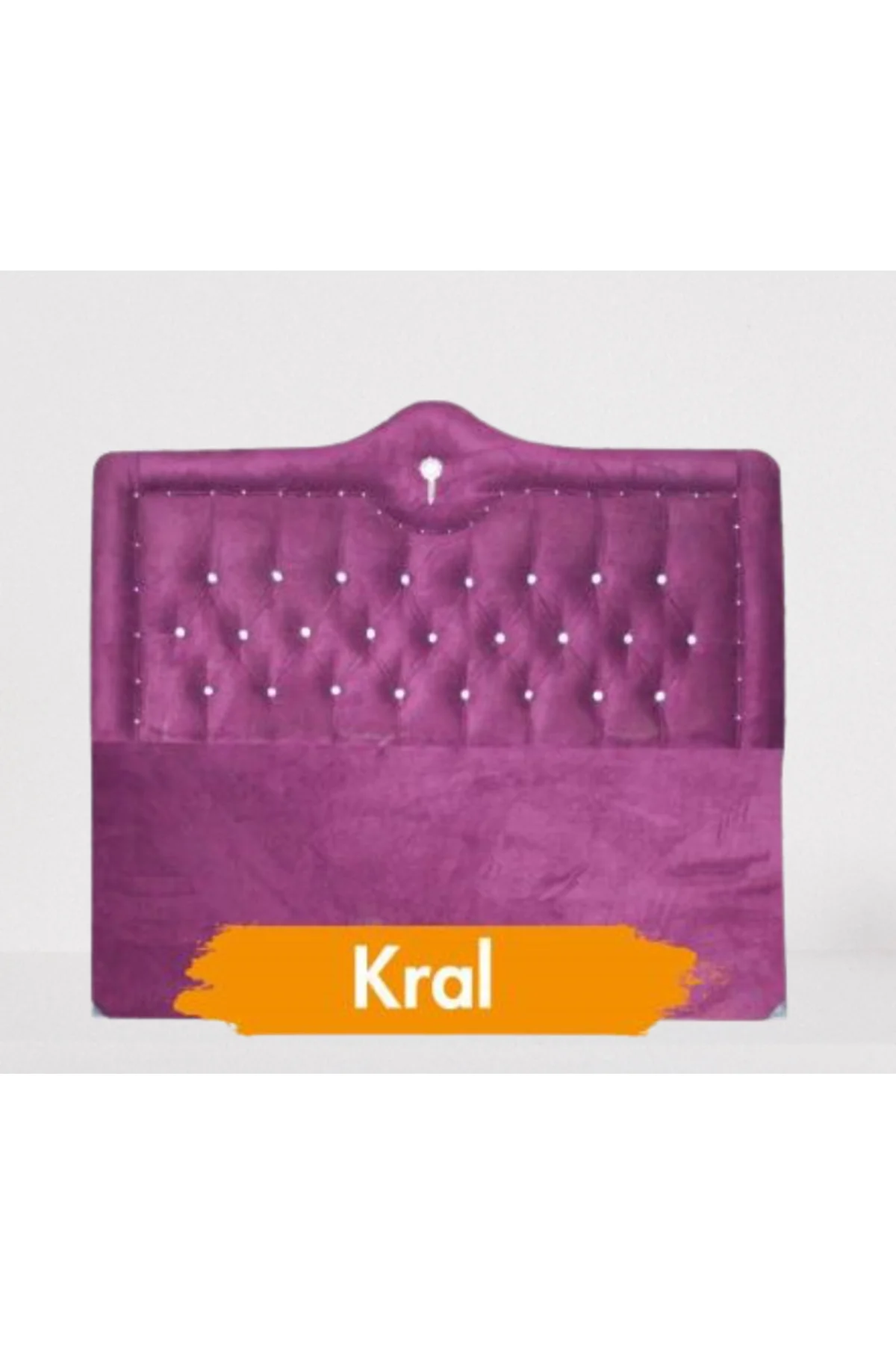 Başlık 14291 Alc Kral 90 lık Tay Tüy Mürdüm Kapitone Tek Kişilik Başlık - Görsel 2