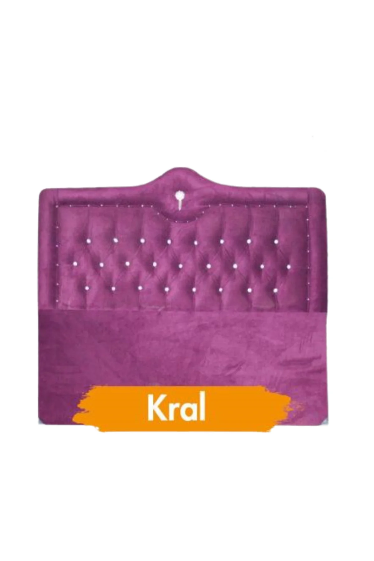 Başlık 14292 Alc Kral 150 lik Tay Tüy Mürdüm Kapitone Çift Kişilik Başlık - Görsel 2