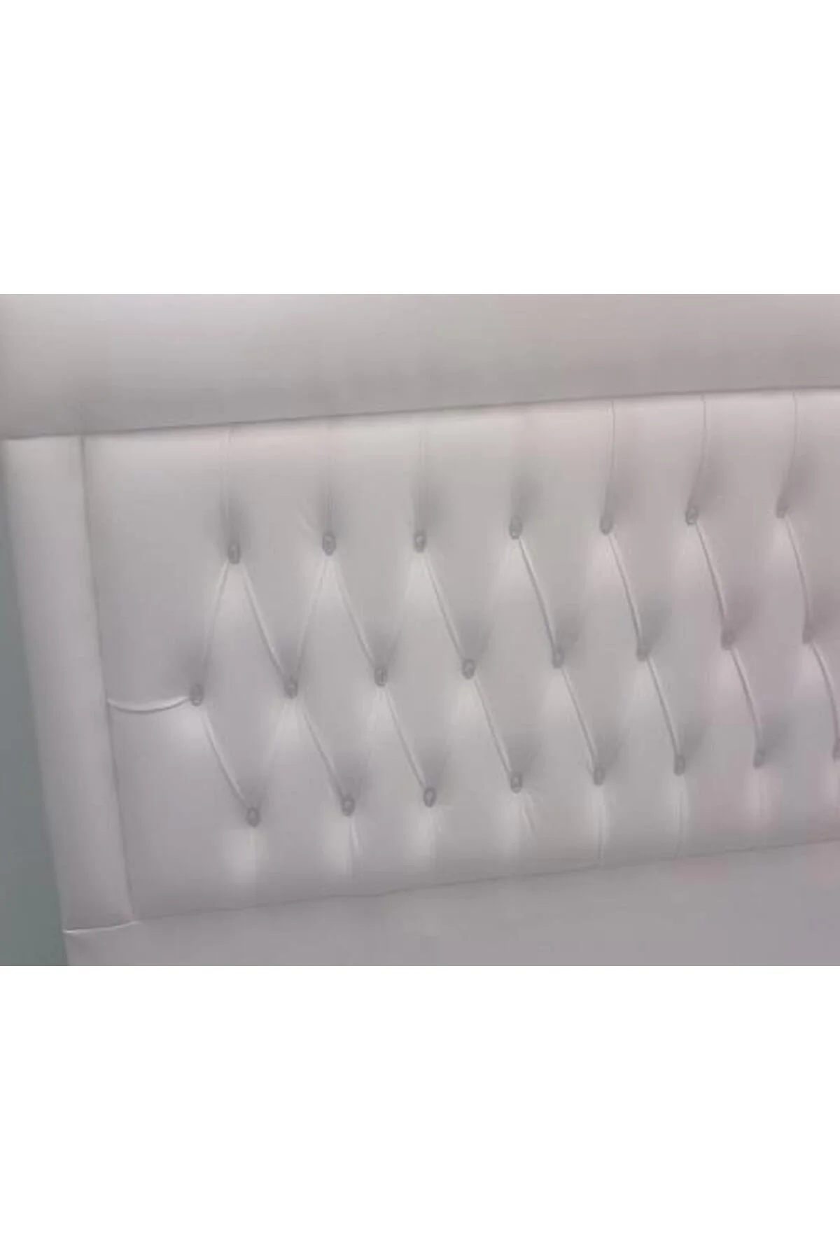 Başlık 90310 DK Çift Kişilik 150 lık MODEL Suni Deri Kumaş Krem Renk El Yapım - Görsel 6