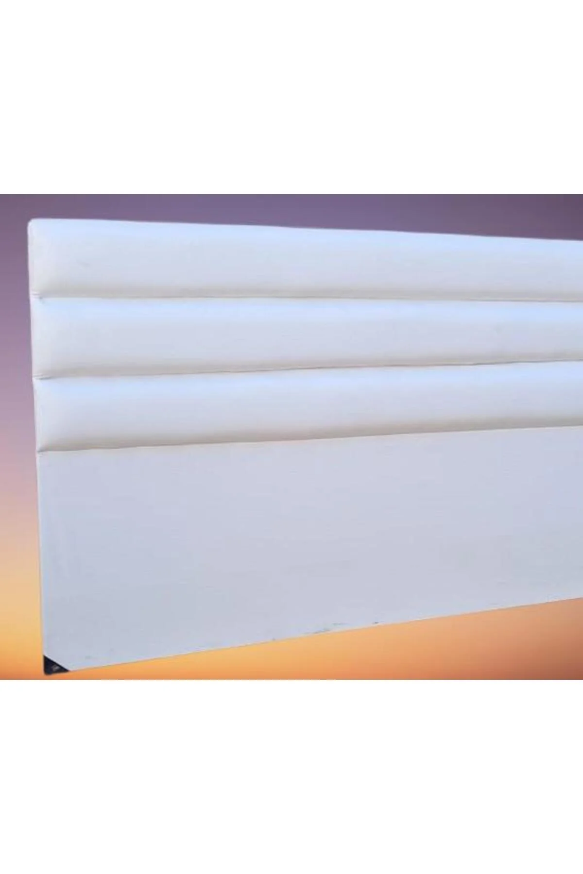 Başlık 90333 DK Çift Kişi 150 Model Suni Deri Beyaz Kumaş Dolgun Dilimli El Yapım Başlık 90333 DK Çift Kişi 150 Model Suni Deri Beyaz Kumaş Dolgun Dilimli El Yapım - Görsel 3