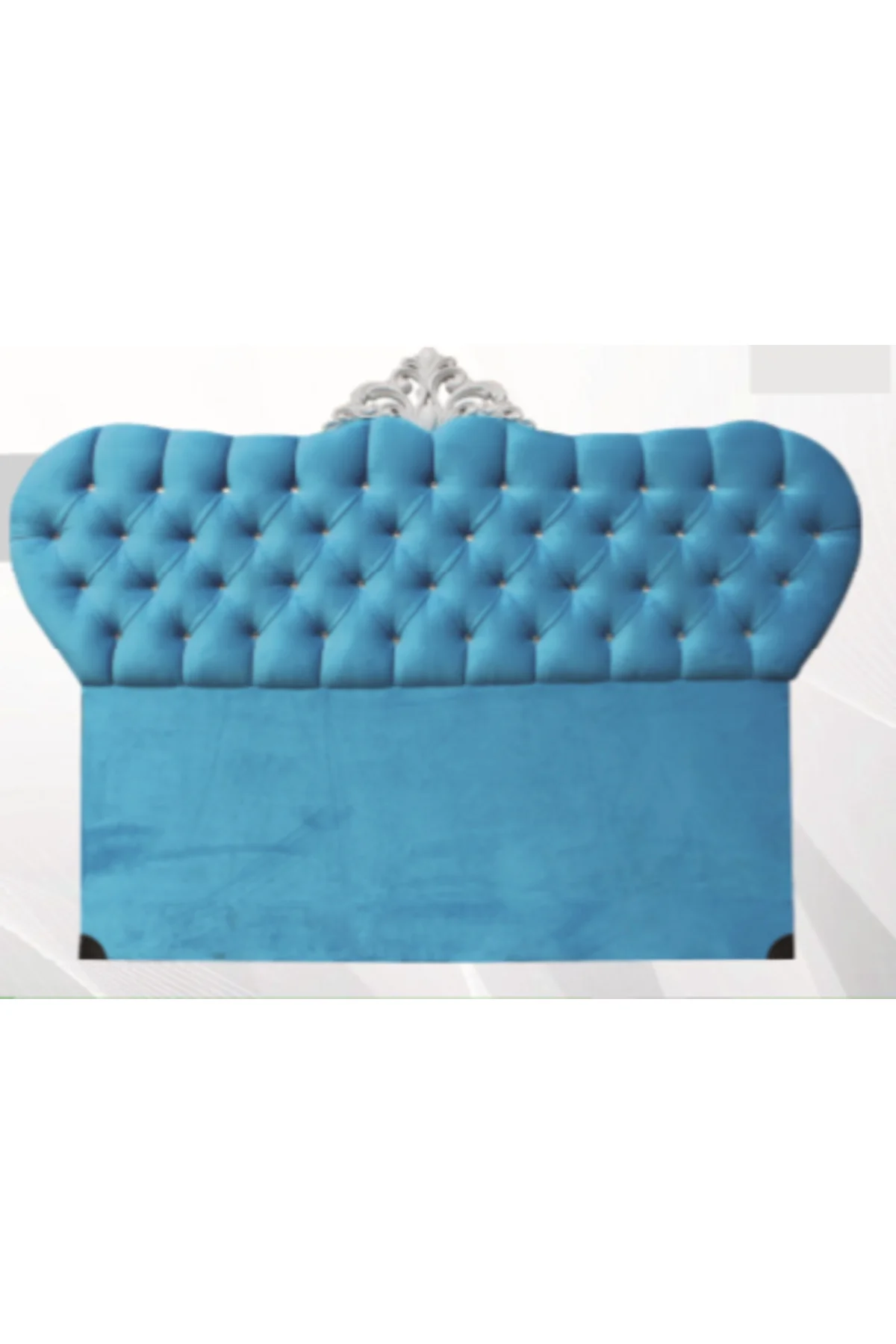 Başlık ALC AVANGARTModel 90cm Baby Face Kumaş Modern Kapitone MAVİ Renk El Yapımı - Görsel 7