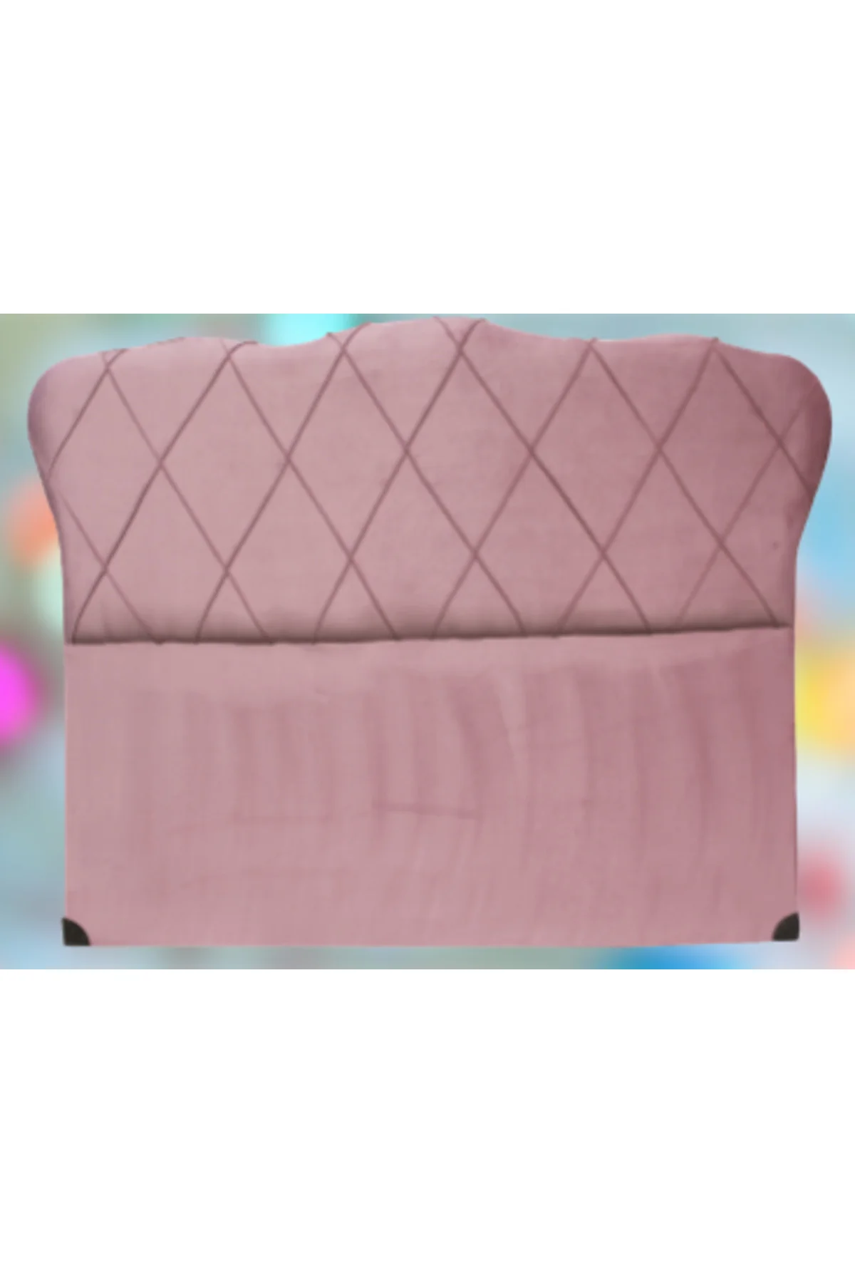 Başlık ALC GONDOL Model150 Cm Kapitone Baby Face PEMBE RENK Kumaş Döşem El Yapım - Görsel 3